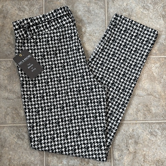 NWT Zac & Rachel Houndstooth Career Dress pants size 10 - Picture 1 of 8
